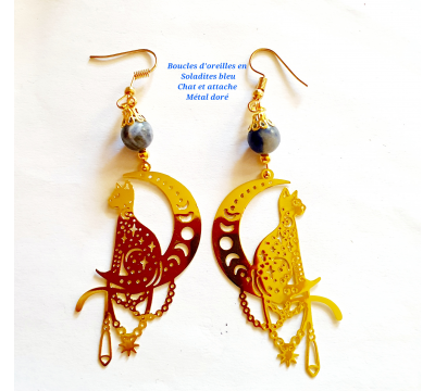 Boucles d'Oreilles Chat sur...