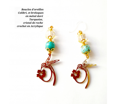 Boucles d'Oreilles Colibri