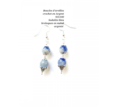 Boucles d'Oreilles Sodalite...
