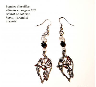 Boucles d'Oreilles Colibri